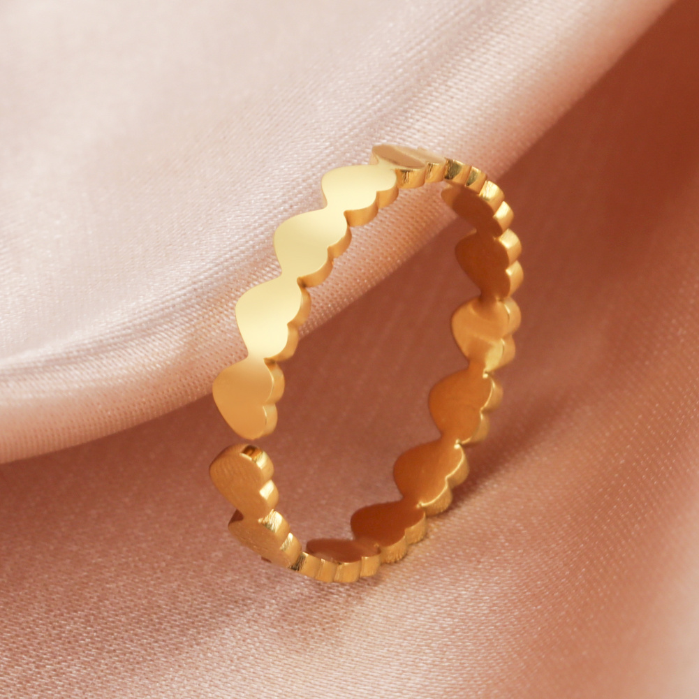 Unisex Adjustable Heart-Shaped Open Ring, Wedding Gift
